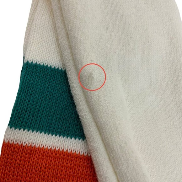 Twin City Mens Tube Socks Size 8-12 Green & Orange Stripes Cotton Nylon Blend - Picture 5 of 5